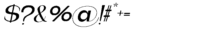 Gentano Athiroen  Serif Bold Extra Expanded Slanted Font OTHER CHARS