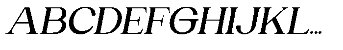 Gentano Athiroen  Serif Bold Extra Expanded Slanted Font UPPERCASE