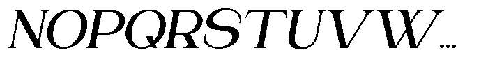 Gentano Athiroen  Serif Bold Extra Expanded Slanted Font UPPERCASE