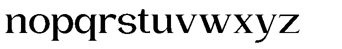 Gentano Athiroen  Serif Bold Extra Expanded Font LOWERCASE