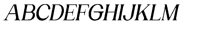 Gentano Athiroen  Serif Bold Semi Condensed Slanted Font UPPERCASE