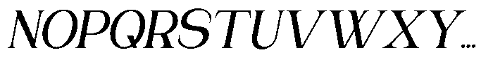 Gentano Athiroen  Serif Bold Semi Condensed Slanted Font UPPERCASE