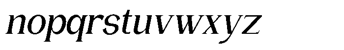 Gentano Athiroen  Serif Bold Semi Condensed Slanted Font LOWERCASE