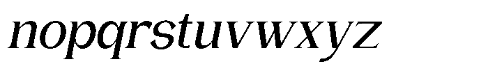 Gentano Athiroen  Serif Bold Semi Expanded Slanted Font LOWERCASE