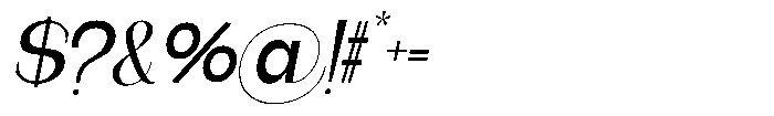 Gentano Athiroen  Serif Bold Slanted Font OTHER CHARS