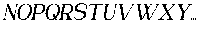 Gentano Athiroen  Serif Bold Slanted Font UPPERCASE