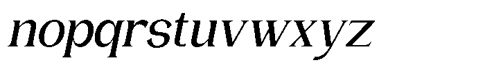 Gentano Athiroen  Serif Bold Slanted Font LOWERCASE
