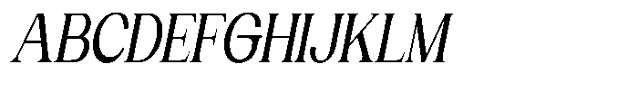 Gentano Athiroen  Serif Bold Ultra Condensed Slanted Font UPPERCASE