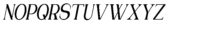 Gentano Athiroen  Serif Bold Ultra Condensed Slanted Font UPPERCASE