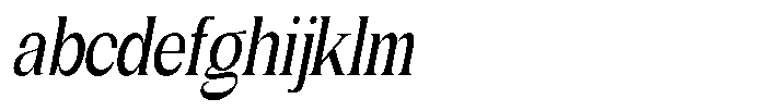 Gentano Athiroen  Serif Bold Ultra Condensed Slanted FONT