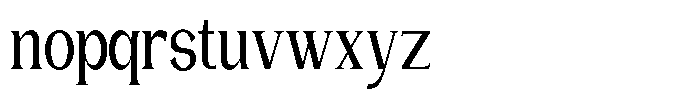Gentano Athiroen  Serif Bold Ultra Condensed Font LOWERCASE