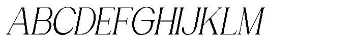 Gentano Athiroen  Serif Condensed Slanted Font UPPERCASE