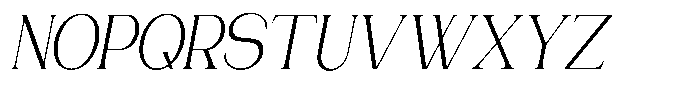 Gentano Athiroen  Serif Condensed Slanted Font UPPERCASE