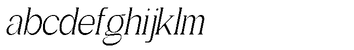 Gentano Athiroen  Serif Condensed Slanted FONT