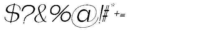 Gentano Athiroen  Serif Expanded Slanted Font OTHER CHARS
