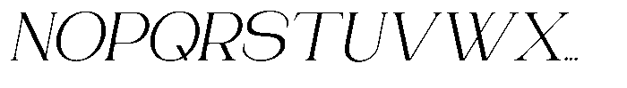 Gentano Athiroen  Serif Expanded Slanted Font UPPERCASE