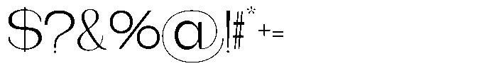 Gentano Athiroen  Serif Expanded Font OTHER CHARS