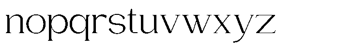 Gentano Athiroen  Serif Expanded Font LOWERCASE