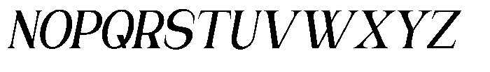 Gentano Athiroen  Serif Extra Bold Condensed Slanted Font UPPERCASE