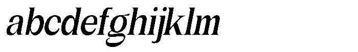 Gentano Athiroen  Serif Extra Bold Condensed Slanted FONT