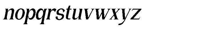 Gentano Athiroen  Serif Extra Bold Condensed Slanted Font LOWERCASE