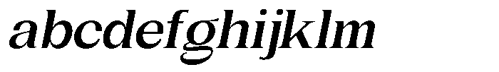 Gentano Athiroen  Serif Extra Bold Expanded Slanted FONT