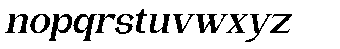 Gentano Athiroen  Serif Extra Bold Expanded Slanted Font LOWERCASE
