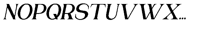 Gentano Athiroen  Serif Extra Bold Slanted Font UPPERCASE
