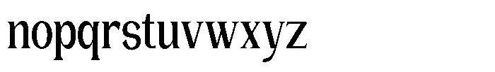 Gentano Athiroen  Serif Extra Bold Ultra Condensed Font LOWERCASE