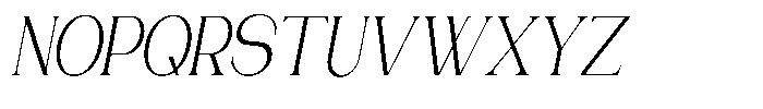 Gentano Athiroen  Serif Extra Condensed Slanted Font UPPERCASE