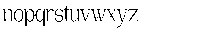 Gentano Athiroen  Serif Extra Condensed Font LOWERCASE