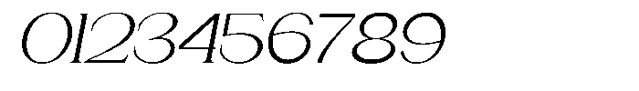 Gentano Athiroen  Serif Extra Expanded Slanted Font OTHER CHARS