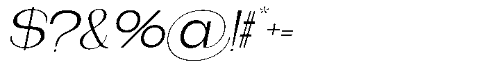 Gentano Athiroen  Serif Extra Expanded Slanted Font OTHER CHARS