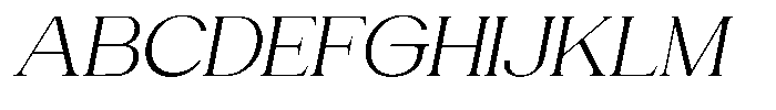 Gentano Athiroen  Serif Extra Expanded Slanted Font UPPERCASE