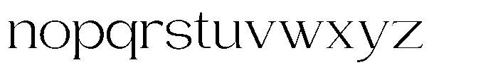 Gentano Athiroen  Serif Extra Expanded Font LOWERCASE