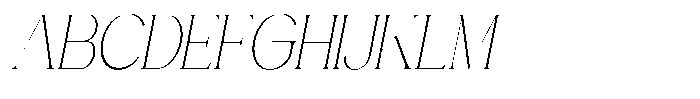 Gentano Athiroen  Serif Extra Light Condensed Slanted Font UPPERCASE