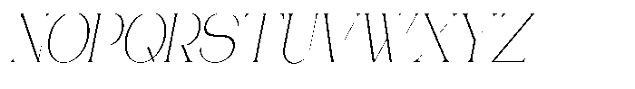 Gentano Athiroen  Serif Extra Light Condensed Slanted Font UPPERCASE