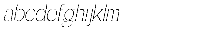 Gentano Athiroen  Serif Extra Light Condensed Slanted FONT
