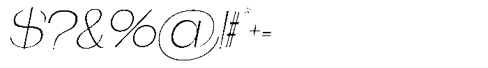 Gentano Athiroen  Serif Extra Light Expanded Slanted Font OTHER CHARS