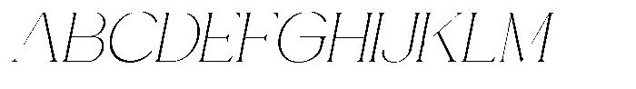 Gentano Athiroen  Serif Extra Light Expanded Slanted Font UPPERCASE