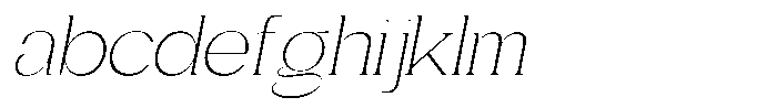 Gentano Athiroen  Serif Extra Light Expanded Slanted FONT
