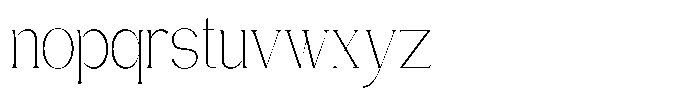 Gentano Athiroen  Serif Extra Light Extra Condensed Font LOWERCASE