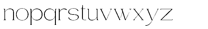 Gentano Athiroen  Serif Extra Light Extra Expanded Font LOWERCASE