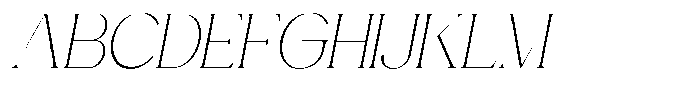 Gentano Athiroen  Serif Extra Light Slanted Font UPPERCASE