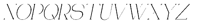 Gentano Athiroen  Serif Extra Light Slanted Font UPPERCASE