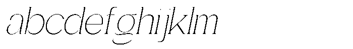 Gentano Athiroen  Serif Extra Light Slanted FONT