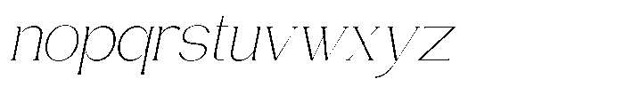 Gentano Athiroen  Serif Extra Light Slanted Font LOWERCASE