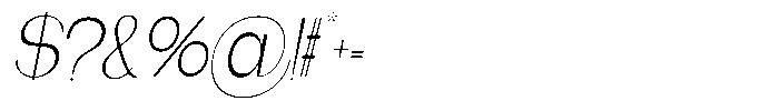 Gentano Athiroen  Serif Light Condensed Slanted Font OTHER CHARS