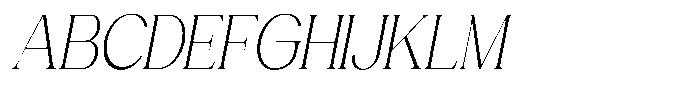 Gentano Athiroen  Serif Light Condensed Slanted Font UPPERCASE