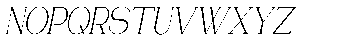 Gentano Athiroen  Serif Light Condensed Slanted Font UPPERCASE
